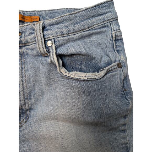 Vintage Y2K Vigoss Boot Jeans Womens 13/14 Mid Rise Rise Stretch Distressed - Picture 10 of 11